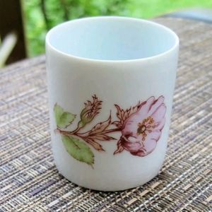 Mini Floral Porcelain Handleless Teacup